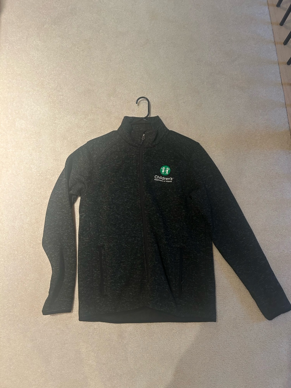 CHOA Fleece full-zip Port Authority Men's Black Heather Full-Zip Jacket